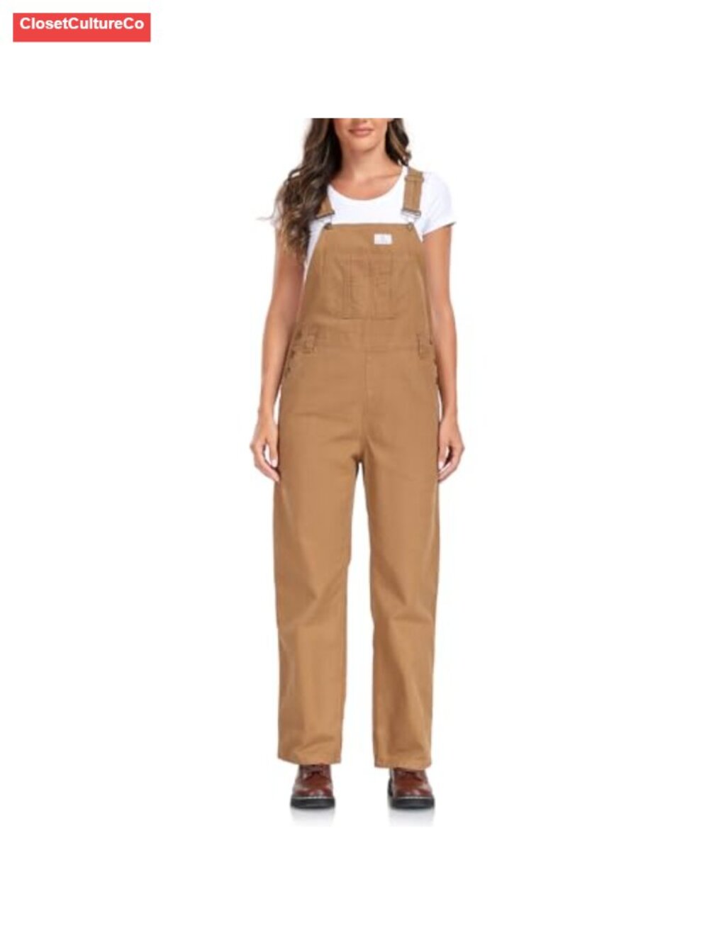 Denim Bib Overalls Loose Fit Work Jumpsuit Adjustable Straps